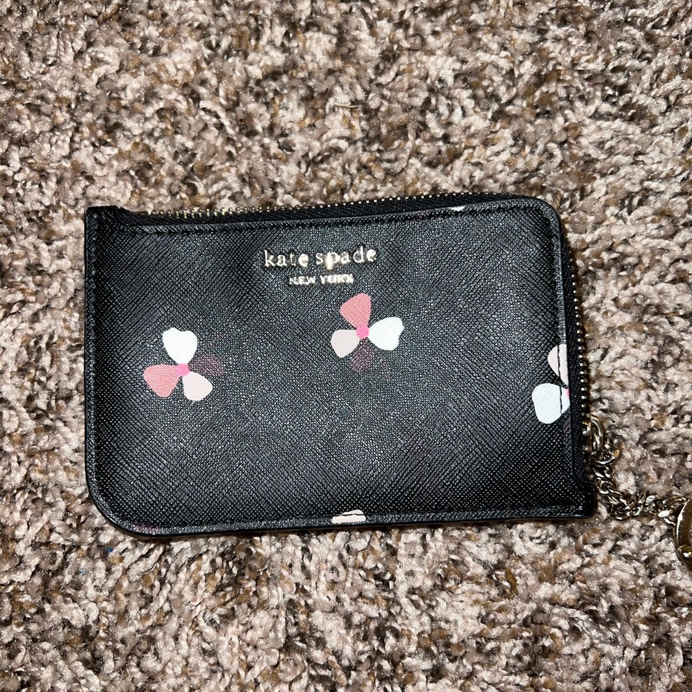 Kate spade floral keychain wallet